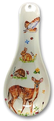 Woodland Wildlife Spoon Rest Kitchen aid with Hole for Hanging 24cm