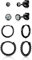 WOVEE Ohrringe Schwarz Set Ohrstecker Runde Zirkonia Ball & Creolen Silber 925 Damen Herren Mädchen 3mm 4mm 10mm 12mm