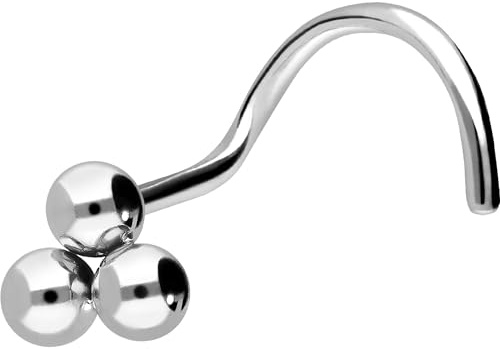 PIERCINGLINE Titan näspiercingspiral | 3 kulor | näsplugg | färgval, Titan