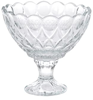 Excellent Houseware Glass Dessert Bowls Sundae Ice Cream Set of 6 Stemmed Patterned Appetiser Cocktail Fruit Salad Glasses Pudding Bowl Dishes Footed for Mini Trifle Dessert Sundae Bowl 200ml