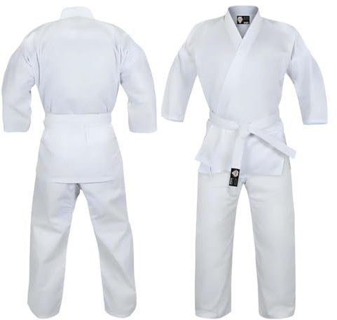 URBANSBEE Kimono Judo, Uniforme Professionnel Con Col V Noir pour Arts Martiaux, MMA, Taekwondo karaté, BJJ, Jiu Jitsu Entraînement et Compétition Hommes Femmes & Enfants
