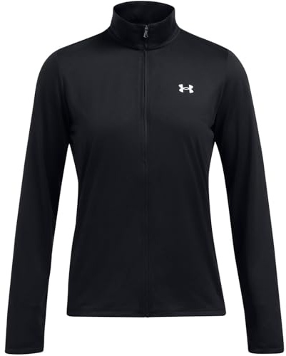 Under Armour Tech Damenjacke mit Durchgehendem Reißverschluss, Schwarz/Weiß, XS
