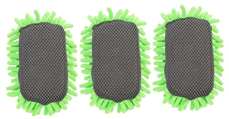 BUTIFULSIC 3pcs Chenille Cleaning Sponge Whiteboard Eraser Set Washable Board Wiper for Classroom Office Home Chalkboard Cleaner Green