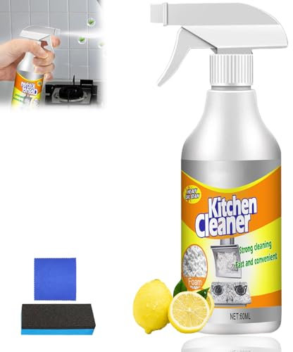 Nettoyant pour cuisine Aibor, spray détachant pour huile de cuisine, élimine efficacement l'huile, en mousse pour comptoirs, cuisinières, fours, appareils électroménagers et plus encore (1)