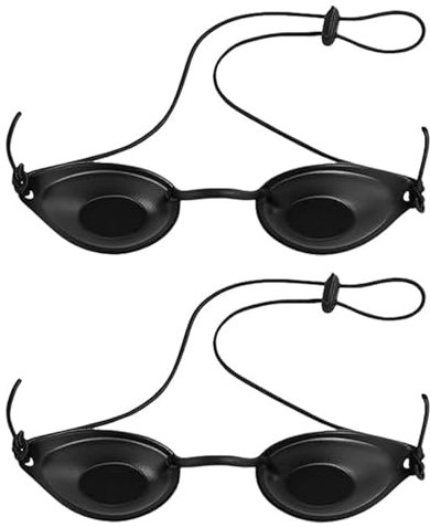 Guyode 2 Stück Solarium Brille Laserschutzbrille, Schutzbrille Rotlichtlampe, Infrarotlampe UV Schutzbrille für Therapie, Augenschutz Solarium für Schönheitsbehandlungen und Bräunungsschutz im Freien