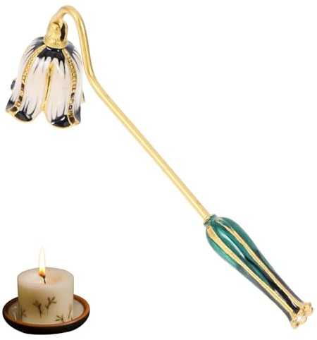 Opaltool Éteignoir de Bougie, éteignoir de mèche de boîte de Conserve imprimé d'une Fleur Vintage pour la Maison Bouchon de Bougie Mèche de Bougie en métal