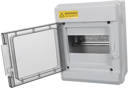 Angoily Outdoor Electric Breaker Box with Transparent Cover UV Resistant Junction Protection Case for Consumer Circuit Weatherproof Electrical Enclosure for Construction Sites and Urban