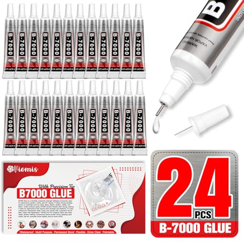 24 PCS 15ml B7000 Glue Clear with Precision Tip, Rhinestone Glue for Nail, Craft Glues, Jewelry Glues, Jewelry Making, Nail Art, DIY, Makeup, Shoes