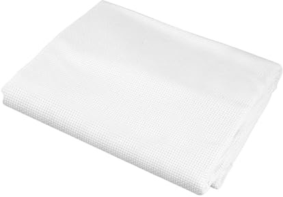 Junhonze Tela Aida Per Punto Croce - Tessuto Per Punto Croce - Tessuto Da Ricamo Aida 11CT Bianco, 100x150 Cm, Adatto Per Ricamo Artigianale, Cucito A Mano, Bricolage