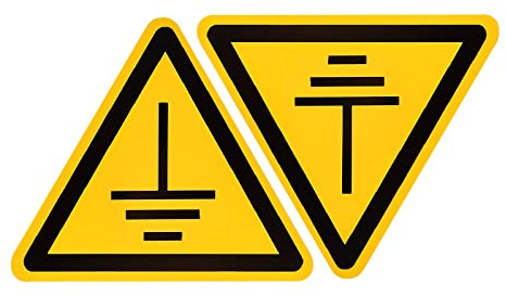 PATIKIL Pack med 2 trianglar varningsskylt självhäftande 50 mm/1,95 tum
