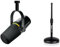 Shure MV7+ Podcast Microphone. Enhanced Audio, LED Touch Panel, USB-C & XLR Outputs, Auto Level Mode & Gator Frameworks Desktop Microphone Stand with Round Weighted Base & Adjustable Height
