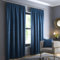 Fusion - Teal Curtains W66 x L54 (168 x 137cm) - 100% Cotton - 2x Panels - Pencil Pleat Curtains in Teal Blue - Soundproof Curtains & Thermal Curtains for Bedroom - Teal Pleated Curtains & Drapes