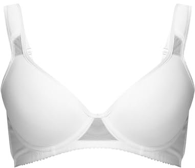 Womens Sports Bras Pack Widened Shoulder Straps Thin Cups Sponge Solid Color Summer Bra Versatile Underwear Bra Low Back Bra (White, G)