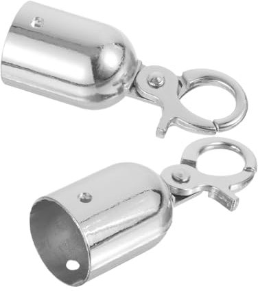 Luxshiny 1ensemble De Fin De Corde Acier Inoxydable Lot De Petits Embouts Métalliques Pour Barrières Et Cordons Installation Facile Et Design Élégant