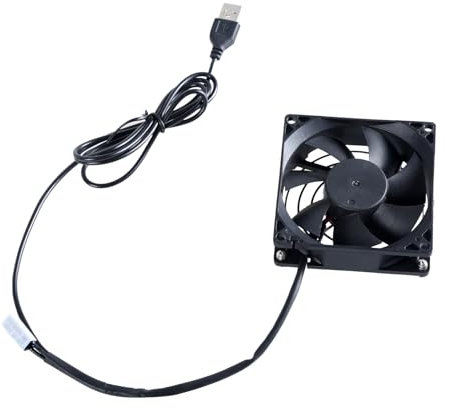 XAGMODSHN Sistemas Ventilador Enfriamiento USB con Termostato Ajustable para Gabinetes Y Cine En Casa 80 Mm