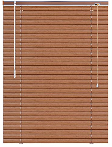 Persianas venecianas de aluminio personalizadas con efecto de madera, persianas de privacidad para interiores, para el hogar, baño y oficina, personalizables, 140 cm de ancho x 130 cm de alto