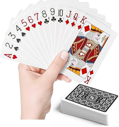 AMZSystems - Jeu de Cartes de Poker Professionnel fabriqué en Espagne 54 Cartes avec 2 Jokers Cartes à Jouer de Casino Texas Hold'em Solides et durables