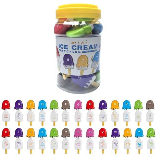 Genérico Juegos De Emparejar Letras - Juegos De Reconocimiento Palabras | Juego Emparejar Helados para Aprender | Herramienta Aprendizaje Divertida Y Segura para Un Idioma Educativo Y Entretenido