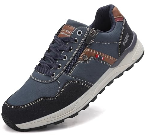 ARRIGO BELLO Baskets Homme Chaussures Léger Mode Homme Ville Sport Chaussures Casual Basse Sneaker 41-46 (Bleu,45)