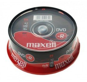 Maxell DVD-R 4.7GB 16x 25-Pack 4.7GB DVD+RW Virgins 4.7GB DVD-R 120mm 0.74 μm 1.2 mm 1.5 cm