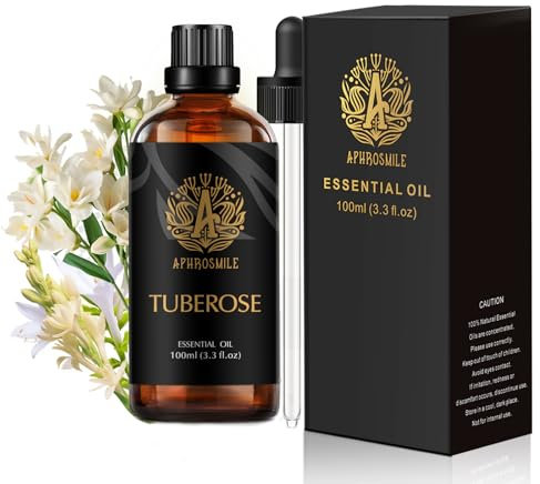 Aromatherapie Tuberose ätherisches Öl für Lufterfrischer, 3,3oz 100% reines Tuberose ätherisches Öl für DIY Kerzenherstellung, 100ml reines Tuberoseöl für Badebomben, die Seifenherstellung