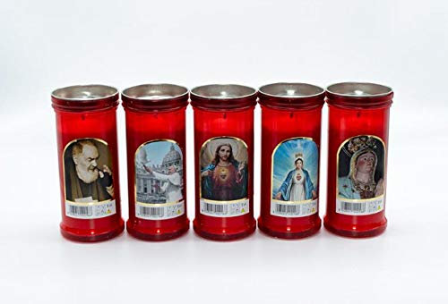 Ceri VOTIVI- T16 - Pezzi 20- Durata 2 Giorni- LUMINO- Candela (Rosso)