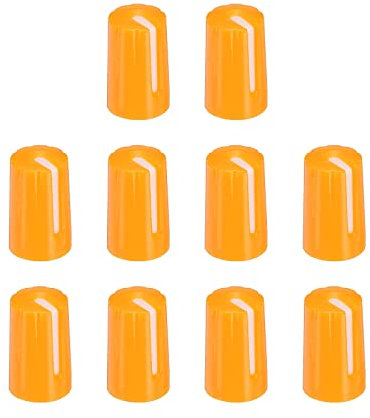 QUARKZMAN Knöpfe Potiknöpfe Potentiometer Drehknopf ABS Gitarre Knopf für 6mm D Typ Welle E-Gitarre Leistung Verstärker Stereoanlagen Bass Lautstärke Ton 270° Drehknopf Gelb Weiß 20Stk