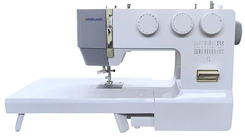 Jaguar Machine à coudre JS-35 - Précision et performance - 3 boules, 24 points, servo moteur robuste, table d'extension et accessoires pour projets et étapes de couture polyvalents