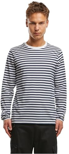 Brandit Tröja för män, randig långärmad t-shirt