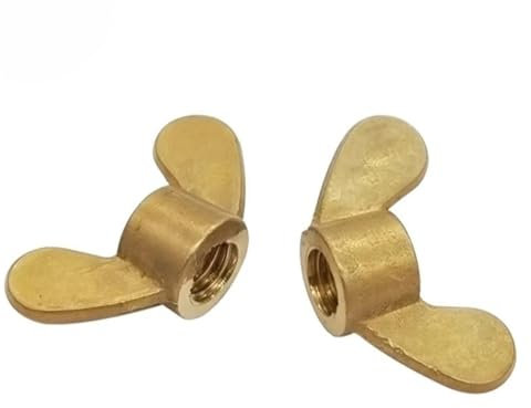 Dadi ad alette in ottone metrici da 2 a 10 pezzi M3 M4 M5 M6 M8 M10 M12 Dadi a farfalla con orecchie grandi di forma speciale Dado a vite manuale Dado a griffe(M6-10pcs)