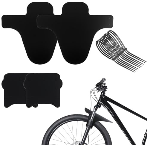 MTB Mudguard, Mountain Bike Mudguard Guardabarros, Compatible con Bicicletas de Montaña y Fat Bike, Apto para Tamaños de Rueda de 20, 22, 26, 27.5, 29, Guardabarros Delantero y Trasero Ciclismo