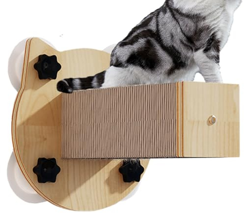 Kattväggsmöbler, kattklättringsram 4 Suction Cup Heavy Duty Cat Climber | Väggmonterade kattillbehör, husdjurspelleksaker, antislipkattemöbler för inomhuskatt