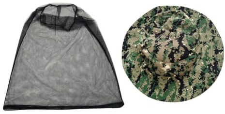 Housoutil Sombrero de Apicultor Mosquitera, Protección Facial y Cuello, Poliéster de Secado Rápido para Pesca y Senderismo al Aire Libre