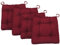 Traumnacht Stuhlkissen Premium 4er Set mit einem Baumwollbezug, 38 x 40 x 7 cm, rot, Öko-Tex zertifiziert, produziert nach deutschem Qualitätsstandard