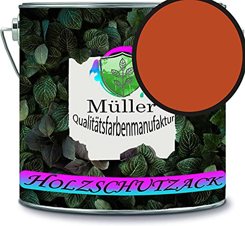 Müller - Vernice protettiva per legno, resistente alle intemperie, protezione a lungo termine dagli agenti atmosferici, colore protettivo per legno RAL 2001, colore rosso arancione