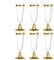 Rose Gold Plastic Champagne Flutes,URMAGIC 6 Pack 150ml Disposable Champagne Glasses with Gold Rim,Disposable Wine Glasses,Reusable Clear Party/Wedding Cups,Glitter Gold Plastic Cups