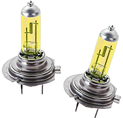 2x Jurmann H7 55W 12V Gelb Yellow Halogen Birne für Scheinwerfer, Fernlicht, Abblendlicht, Nebelscheinwerfer - E-geprüft