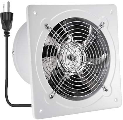 RLOZUI 8 inch Exhaust Fan, 735CFM Wall Mounted Vent Fans, Ventilation Fan Bathroom Garage Attic Exhaust Fan Ceiling and Wall Mount Fan for Kitchen/Bathroom, 110V 80W