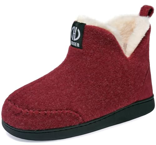 GURGER Herr dam filt tofflor plysch fodrade hattar tofflor storlek 36–47