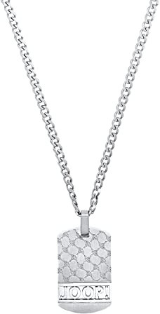 JOOP! Kette mit Anhänger Edelstahl Herren Halsschmuck, 60 cm, Silber, Kommt in Schmuck Geschenk Box, 2033967