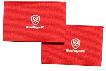 WISEPLAYERFC Bande de Maintien protège-Tibias de Football - 2 Bandes élastiques pour protège-Tibias de Football pour Adultes et Enfants (Rouge)