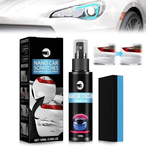 Polish Auto Rimuovi Graffi, Spray per la Rimozione dei Graffi, High Protection Spray, Nano Ceramic Rivestimento Spray, Rinnova Auto Carrozzeria Rimuovi Graffi, Nano spray Riparagraffi Carease, 100ml