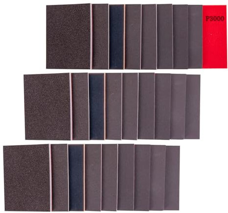 27pcs sanding sponge set,180-3000 grit sanding blocks,wet and dry block sandpapers,sandpaper for walls,flexible foam filled sanding pad,hand sanding block,sand paper for wood,furniture,metal polishing