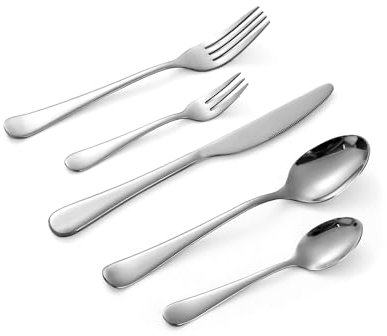 ECHTWERK Tafelbesteck Grado, 30-teilig, Essbesteck für bis zu 6 Personen, Edelstahl 18/0, hochglänzend, Hochwertiges Besteck Set für Esstisch, Spülmaschinengeeignet