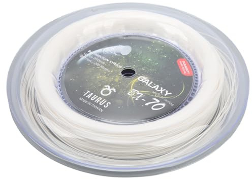 Chiyyak Corda per Racchetta in Nylon per Badminton, Corda per Racchetta da Badminton Doppia Ad Alta Elasticità da 0,7 Mm per Giocatori Avanzati e Allenamento di Squadra, Bobina da 200 M (Bianco)
