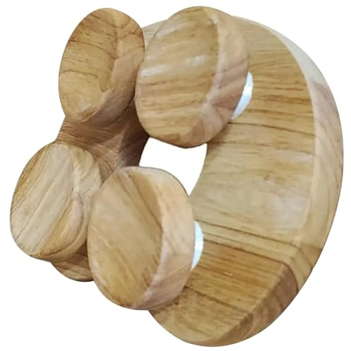 Cuscino per sauna, poggiatesta in legno con design girevole per supporto cervicale, cuscino ergonomico per casa, spa e uso in camera