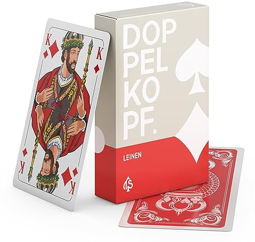 Doppelkopf Original Leinen Kartenspiel, Französisches Bild, Doppelkopfkarten (1x, Karten in Faltschachtel)