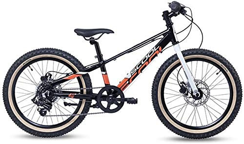 S’COOL Xroc disc Mountainbike 20 Zoll, 7-Gang Kettenschaltung, Alu-Hardtail, für Schule & Gelände, Kinder 6–9 J., Farbe: Black/Orange