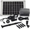 Agora-Tec® Monokristallines Solar Teichpumpen Set 10 Watt mit Lithium-Fe Akku und 6 Fach LED Ring, Hmax.: 600l/h Fontainenhöhe: 1,50m für Gartenteich oder Springbrunnen