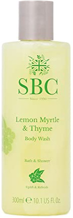 SBC Skincare Lemon Myrtle & Thyme Body Wash 300ml - Zesty Shower Gel and Bubble Bath for Oily and Breakout-Prone Skin